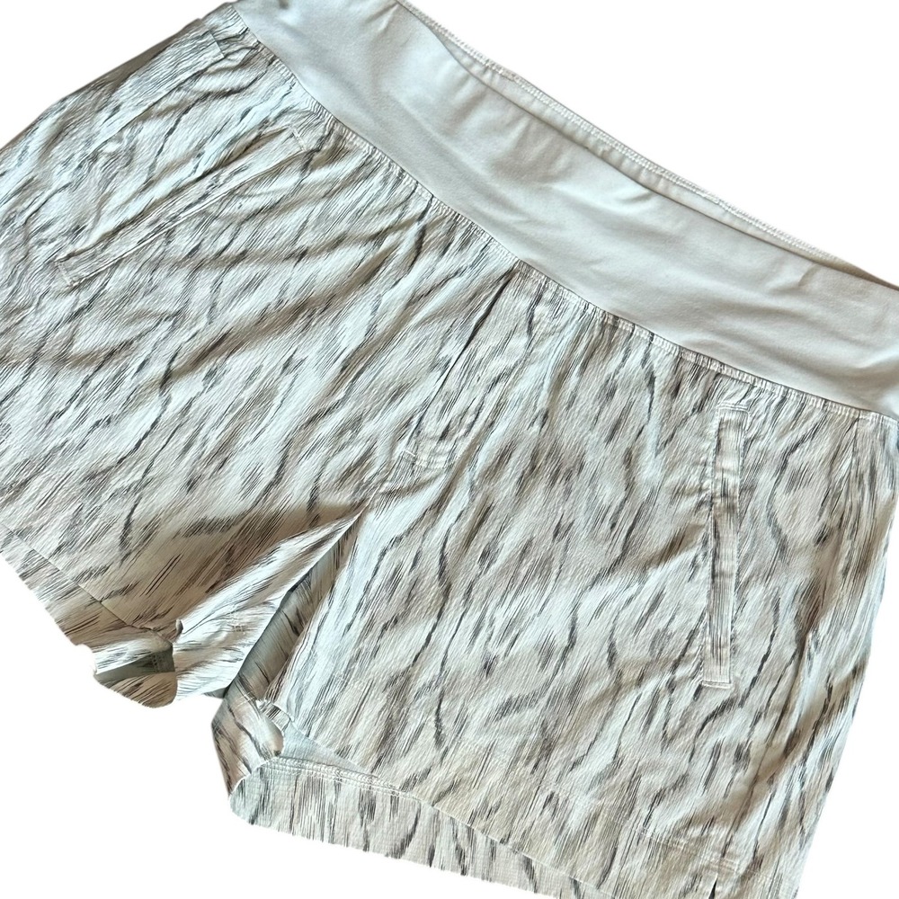 Athleta Shorts Size 10 Gray Patterned Trekkie North Athletic Hiking‎ Walking